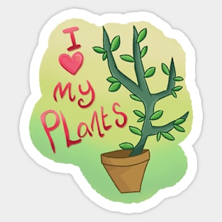 I Heart My Plants Sticker